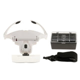 LED Lamp Head Magnifier with 5 Magnification Lenses