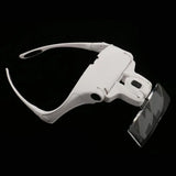 LED Lamp Head Magnifier with 5 Magnification Lenses