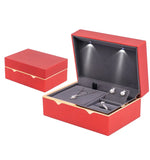 LED Light Jewelry Organizer Case Ring Necklace Bracelet Earring Set Box