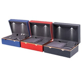 LED Light Jewelry Organizer Case Ring Necklace Bracelet Earring Set Box