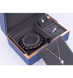 LED Light Jewelry Organizer Case Ring Necklace Bracelet Earring Set Box
