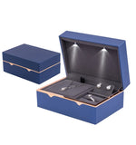 LED Light Jewelry Organizer Case Ring Necklace Bracelet Earring Set Box