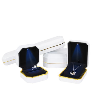 LED Light Pendant Necklace Organizer Bangle Box