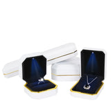LED Light Pendant Necklace Organizer Bangle Box