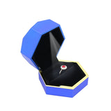 LED Light Ring Box Wedding Jewelry Storage Box Ring Pendant Necklace Storage