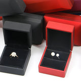LED Light Ring Necklace Bracelet Holder Jewelry Storage Box