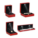 LED Light Ring Necklace Bracelet Holder Jewelry Storage Box