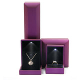 LED Light Ring Necklace Bracelet Holder Jewelry Storage Box