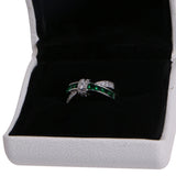 LED Lighted Earring Ring Box Faux Leather Wedding Engagement Jewelry Display