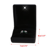 LED Lighted Earring Ring Box Wedding Engagement Jewelry Display