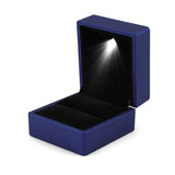 LED Lighted Earring Ring Box Gift Square Advanced Jewelry Display