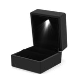LED Lighted Earring Ring Box Gift Square Advanced Jewelry Display