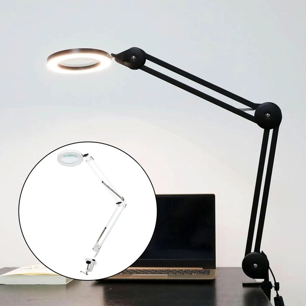 LED Magnifying Glass Lamp with Clamp, 3 Dimmable - Repair Work