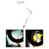 LED Magnifying Lamp with Clamp Swing Arm for Repair