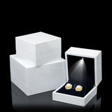 LED Piano Paint Jewelry Display Storage Case Gift Box