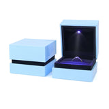 LED Ring Necklace Box Engagement Ring Storage Jewelry Display