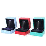 LED Ring Necklace Box Engagement Ring Storage Jewelry Display