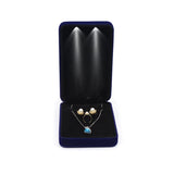 LED Velvet Jewelry Box for Ring Necklace Earring Jewelry Set