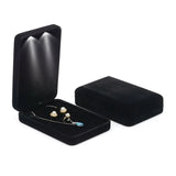 LED Velvet Jewelry Box for Ring Necklace Earring Jewelry Set