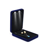 LED Velvet Jewelry Box for Ring Necklace Earring Jewelry Set