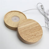 LED Wood Light Display Base for 3D Resin Art