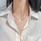 Hiphop Stainless Steel Necklace For Women Silver Braided Choker