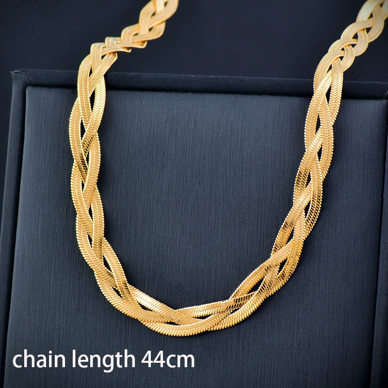 Hiphop Stainless Steel Necklace For Women Silver Braided Choker