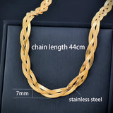 Hiphop Stainless Steel Necklace For Women Silver Braided Choker