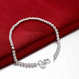 925 Silver Beads Chain Bracelet for Women