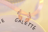 925 Silver Bow Tie Zirconia Earrings For Women
