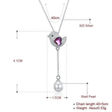 Bird Necklace Pendant Chain S925 Silver Animal Jewelry For Women Girls