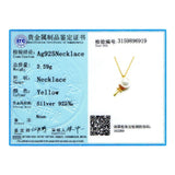 Lollipop Pendant Necklace S925 Silver with Pearl Collar