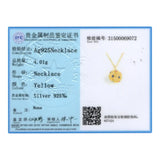 Colorful Ball Pendant Necklace Crystal 925 Sterling Silver Plated Fine Jewelry