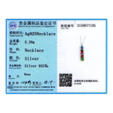 Crystal 925 Silver Necklace Rainbow Bar Pendant Fine Jewelry Chain