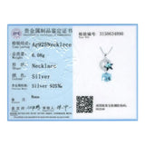 Crystal Star Cube Moon Pendant Necklace S925 Sterling Silver Chain