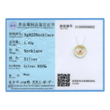 Crystal Double Circle Pendant Necklace 925 Sterling Silver Round Necklaces