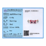 LEKANI Crystal S925 Silver Stud Earrings Butterfly Shape Rhinestone