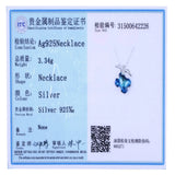 Crystals Cross Pendant Necklace Collars Real S925 Silver Fine Jewelry