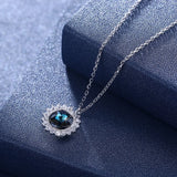 Austria Stars Necklace Pendant 925 Silver Chain Collar Women Fine Jewelry