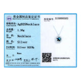 Austria Stars Necklace Pendant 925 Silver Chain Collar Women Fine Jewelry