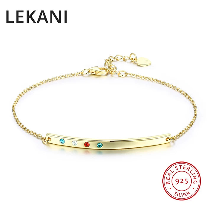 Austria Chain Bracelet with Crystals S925 Silver for Women