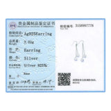 Austrian Crystal Flower Drop Earrings 925 Sterling Silver Jewelry