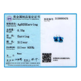Austrian Crystals Butterfly Stud Earrings S925 Silver Jewelry for Women