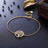 Austrian Crystal 925 Silver Life Tree Bracelet