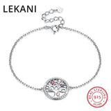 Austrian Crystal 925 Silver Life Tree Bracelet