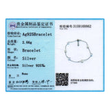 Austrian Crystal 925 Silver Bead Anklets for Women