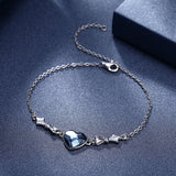 LEKANI Heart Shaped 925 Silver Charm Bracelet