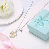 Heart-Shaped Crystal Pendant Necklace for Sweet 16 - Lady Gift Jewelry