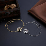 Crystals 925 Silver Chain Life Tree Link Bracelet Bangle