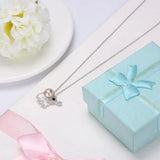 Elephant Pendant Necklace Crystals S925 Silver Fine Jewelry Girls Women Kids